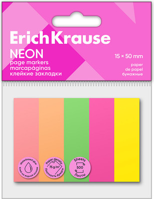 Стикеры канцелярские Erich Krause Neon / 61561