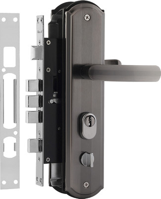 Замок врезной Нора-М 200-68мм STD П (матовый хром/черный никель)