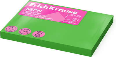 Блок для записей Erich Krause Neon / 61721 (зеленый)