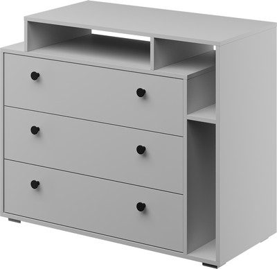 Комод Bravo Мебель Оскар 3 ящ (белый снег)