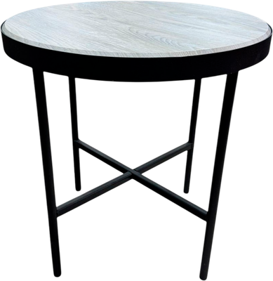 Журнальный столик Мебелик МеталлАрт М011 (бежевый дуб/черный малый)