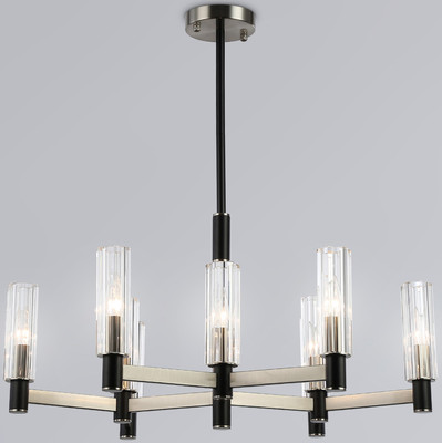 Люстра Ambrella LH55503/9 SN/BK/CL (сатин никель/черный/прозрачный)