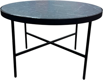 Журнальный столик Мебелик МеталлАрт М011 (черный мрамор/черный большой)