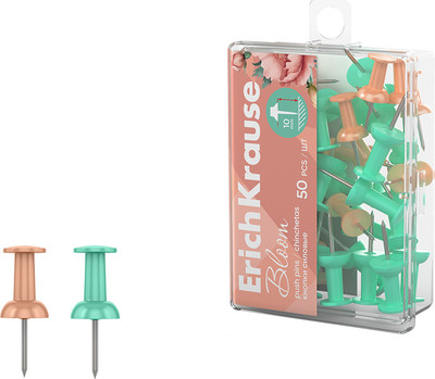 Кнопки канцелярские Erich Krause Pastel Bloom / 62061