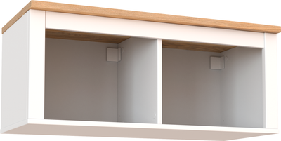 Полка-ячейка Mio Tesoro Сага навесная 2 секции (белый/ясень)