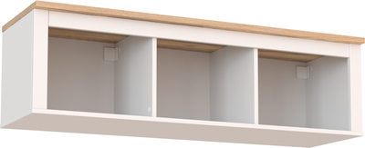 Полка-ячейка Mio Tesoro Сага навесная 3 секции (белый/ясень)