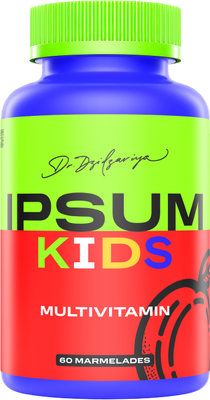 Мультивитаминный комплекс IPSUM Multivitamin kids Абрикос мармеладные пастилки (60шт)