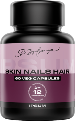 Комплексная пищевая добавка IPSUM Skin nails hair 808мг (60 капсул)