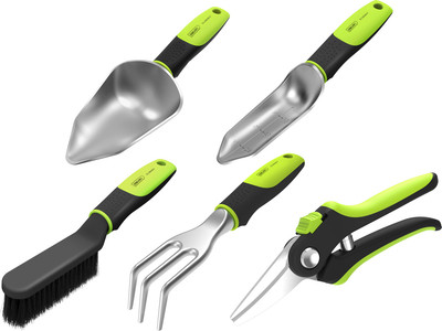 Набор садовых инструментов Deli DL580845 (зеленый/черный)