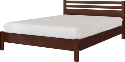 Двуспальная кровать Bravo Мебель Милена 120x200 (орех)