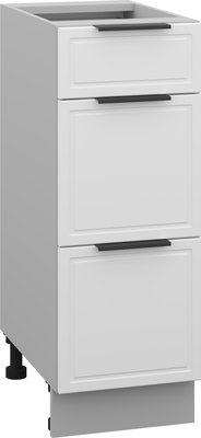 Шкаф-стол кухонный Arvento Корнелия Флок-плюс НШ30р3ш без столешницы (белый софт)