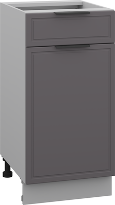 Шкаф-стол кухонный Arvento Корнелия Флок-плюс НШ40р1ш без столешницы (графит софт)