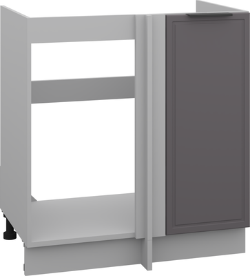 Шкаф под мойку Arvento Корнелия Флок-плюс НШУ-750 угловой без столешницы (графит софт)