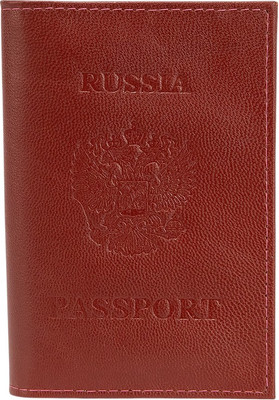 Обложка на паспорт Poshete 604-118M-GNG (рыжий)