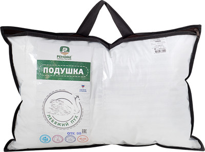 Подушка для сна Реноме 40x60 14/064н (заменитель лебяжьего пуха сатин)