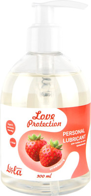 Лубрикант-гель Lola Games На водной основе Love Protection Strawberry / 1831-02lola (300мл)