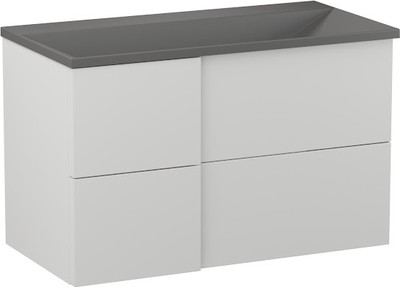 Тумба под умывальник Lauter Nelli 90 (бело-серый п/мат)