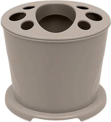 Стакан для зубной щетки и пасты Эльфпласт Ориент / EP188 (серо-бежевый)