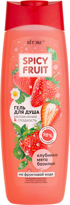 Гель для душа Витэкс Spicy Fruit Клубника-Мята-Базилик Увлажнение & Гладкость (515мл)
