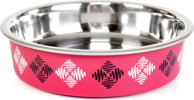 Миска для животных ZooZooZoo Ромбы SWT-6001-180/rhomb (розовый)