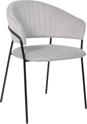 Стул Алвест AV 433 (светло-серый бархат H-09/черный)