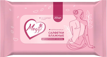 Влажные салфетки для интимной гигиены Meggi 20шт