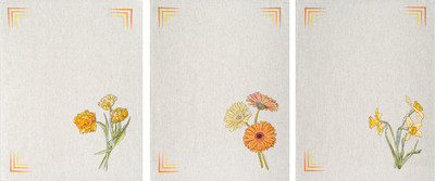 Набор полотенец Pole Kvetak (Беларускі лён) 46x60 24С112-ШР/рп/фкор/к. (23 Цветочное-3/сорт 1)