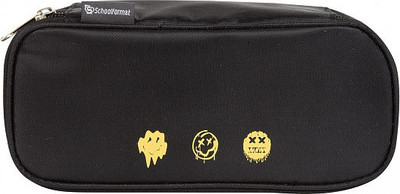 Пенал Schoolformat Смайл / ПП-СМ (черный)