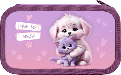 Пенал Schoolformat Обнимашки / ПК2С-О (сиреневый)