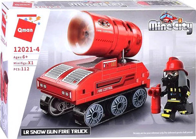 Конструктор Qman Огнеборцы. Пожарная машина 12021 / 10855654 (112эл)