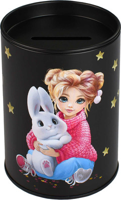 Копилка Феникс+ Девочка и зайка / 69368 (черный)