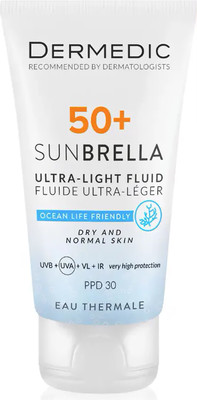 Флюид солнцезащитный Dermedic Sunbrella Ультралегкий SPF 50+ для сухой и нормальной кожи (40мл)
