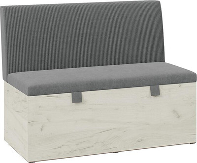 Скамья ТриЯ Мальта прямая (дуб Крафт белый/серый)