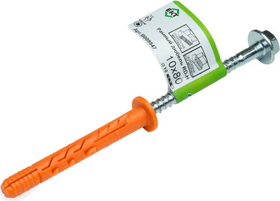 Дюбель рамный ЕКТ RD-H 10х80 с шурупом (нейлон)