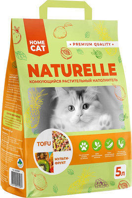 Наполнитель для туалета Homecat Naturelle Мультифрукт / 88977 (5л/2кг)
