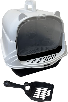 Туалет-домик Homecat Комфорт плюс / 89378 (черный/белый)