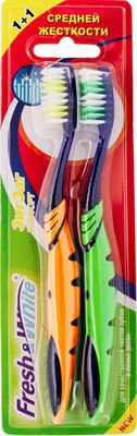 Набор зубных щеток Fresh&White FW3812 1+1 Zigzag Comfort средней жесткости