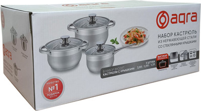 Набор кастрюль Aqra PT1-4