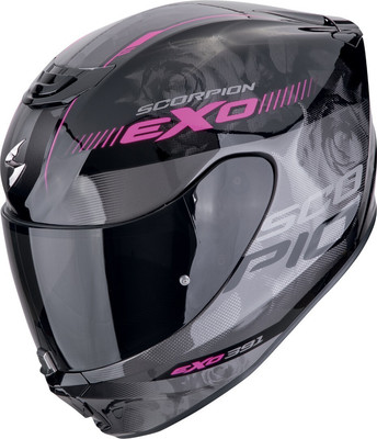 Мотошлем Scorpion Exo Exo-391 Ava (р.S, черный/розовый/серебристый)