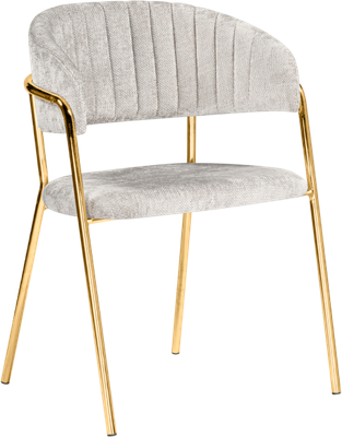 Стул Woodville Kamelia (светло-серый/золотистый)