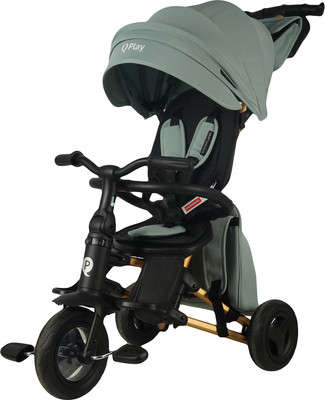 Трехколесный велосипед с ручкой QPlay Sprinter Sl / S700-17 (мятный/золото)