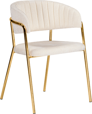 Стул Woodville Kamelia (белый/золотой)