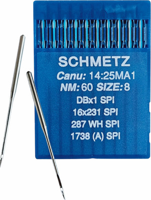 Набор игл для промышленной швейной машины Schmetz DBx1 60 SPI Sch-10 (10шт, для шелка)