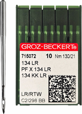 Набор игл для промышленной швейной машины Groz-Beckert 134-35 LR 140 GB-10 (10шт, для кожи)
