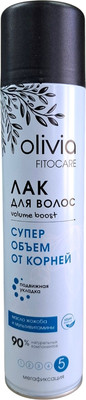 Лак для укладки волос Olivia Fitocare Супер объем от корней мегафиксация 5 (250мл)