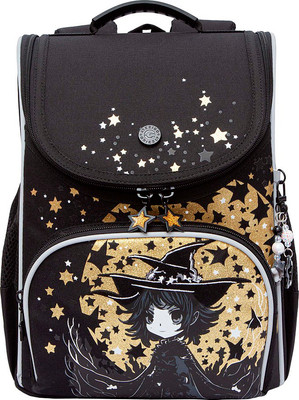 Школьный рюкзак Grizzly RAm-584-7 (черный/золотой)