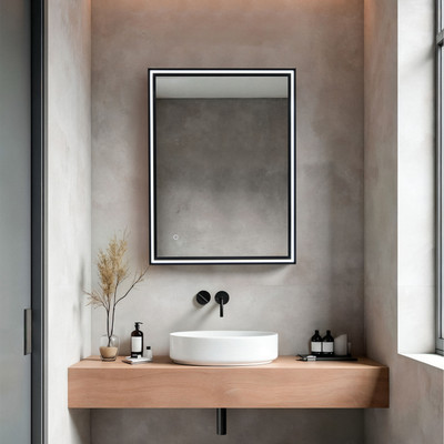 Зеркало Алмаз-Люкс Lumino Black 8060s-6 (с подсветкой)