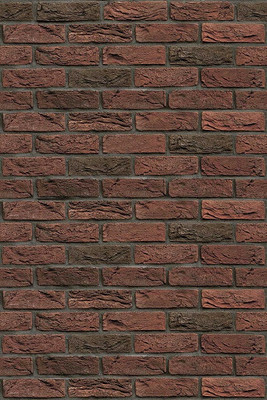 Декоративная плита Везувий Фаспан Декор №1003 Вертикаль 9мм 1200х600 (красно-коричневый)