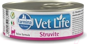 Влажный ветеринарный корм для кошек Farmina Vet Life Natural Diet Cat Struvite (85г)
