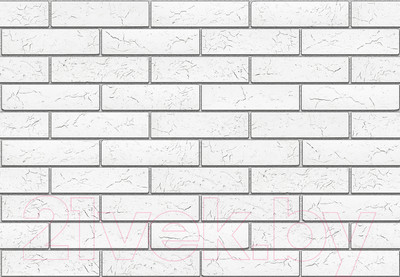 Декоративный камень гипсовый Stone Mill Кирпич Оксфорд ПГД-1-Л 1500 (белый)